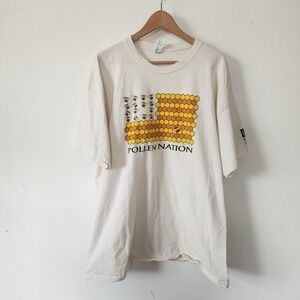 Pollen Nation Bumble Bee Vintage Shirt XXL Yellow Beige